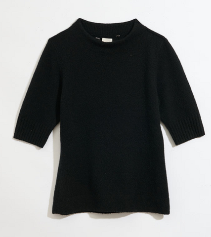 Nic & Zoe Black Luxe Cashmere Mock Neck Sweater