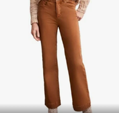 Tribal Fly Front 5 Pocket Jean Walnut