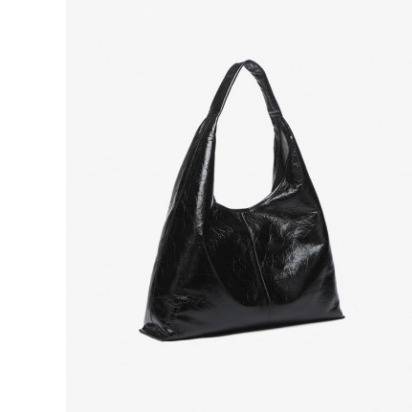 Abbacino Black Leather Large Hobo