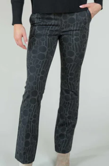 Lisette Grey/Black Print Pant