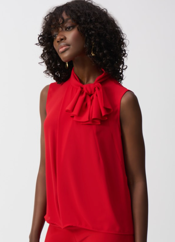 Joseph Ribkoff Red Sleeveless Top