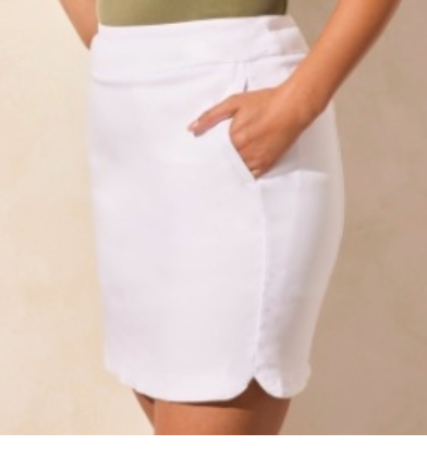 Tribal White Pull On White Skort