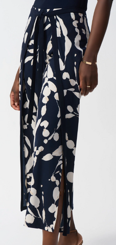 JR Silky Knit Abstract Print Wide Leg Pants