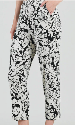 Clara S Jogger Pocket Capri - Abstract Rose