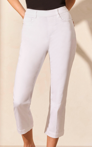 Tribal Audrey Pull On White Jean W/ Front Crease