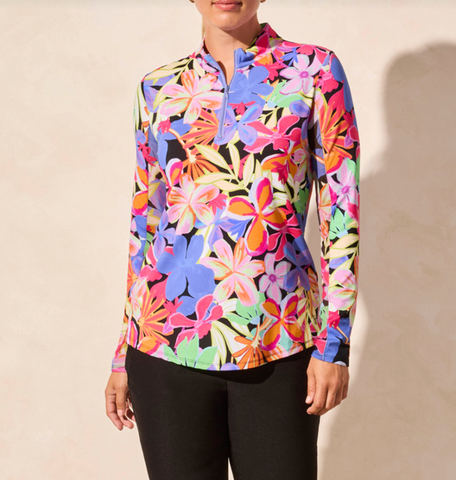 Tribal Long Sleeve Print Performance Top