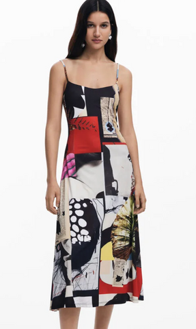 Desigual PostCard Print Maxi Dress