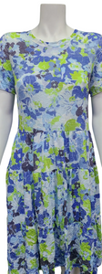 David Cline Bali Print Short Sleeve Dress