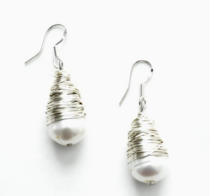 Sea Lily Silver And Pearl Earring