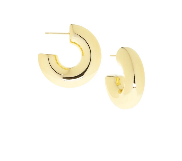 MS 30mm Chunky Hollow Post Hoop Earring