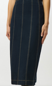 JR Stretch Denim Panelled Pencil Skirt