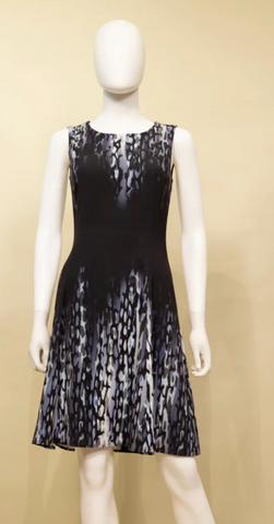 Samuel Dong A Line Animal Print Dress