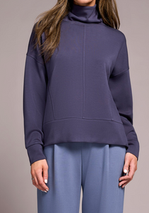Tribal Sapphire L/S Funnel Neck Top