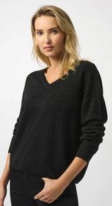 JR Black V Neck Sweater