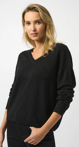 JR Black V Neck Sweater