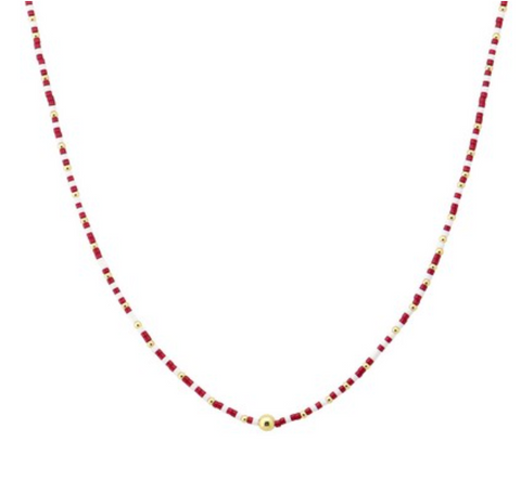 MB Cleo Red/White Necklace