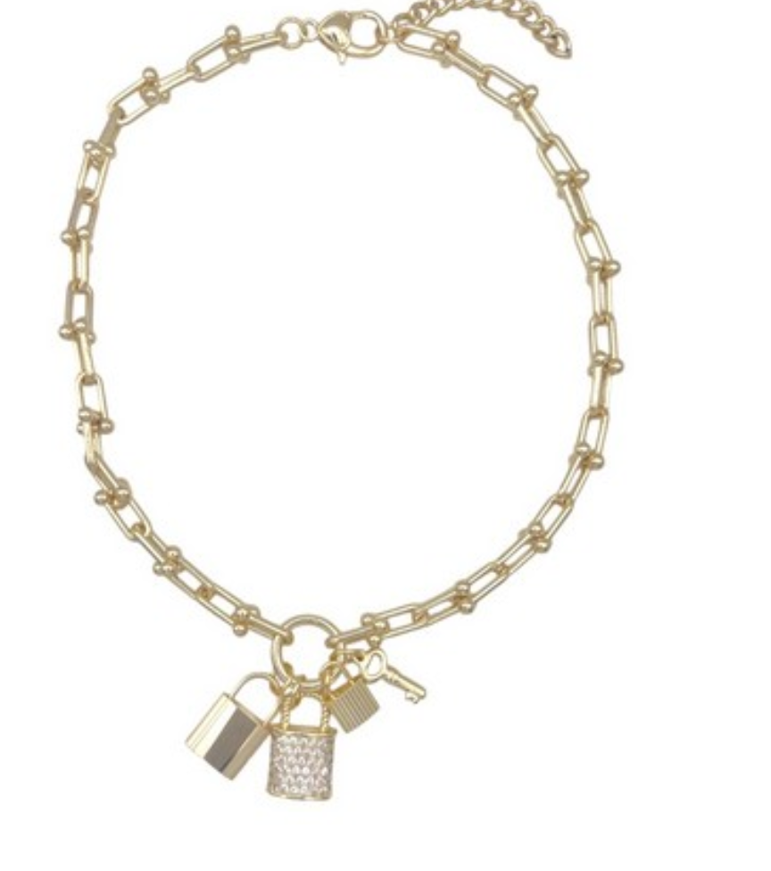MB Dillon Gold Charm Necklace