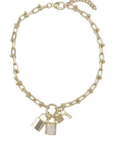 MB Dillon Gold Charm Necklace