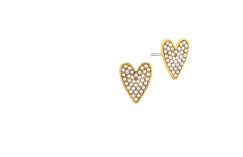MB Pearl Heart Earring