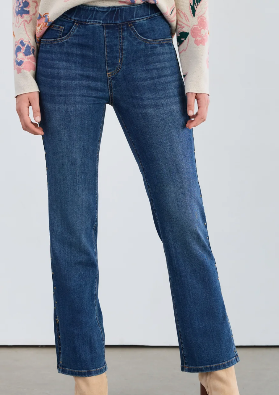 FDJ Pull On Straight Ankle Denim