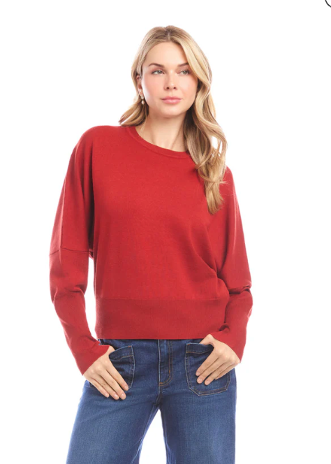 Karen Kane Tomato Dolman Sleeve Sweater