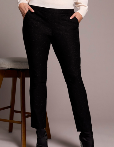 Tribal Sparkle Pull On Ankle W/ Back Seam Black
