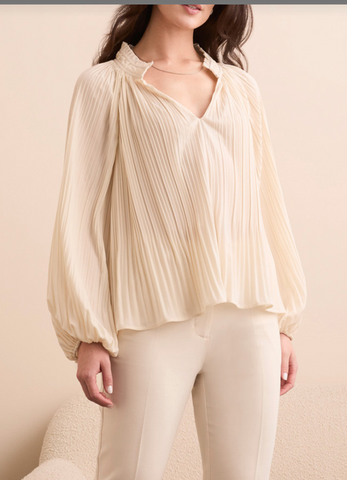 Tribal Moonstone Blouse W Ruffle Collar