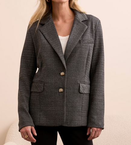 Tribal Rolled Sleeve Lined Blazer