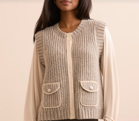 Tribal Sandstone Vest W Pockets