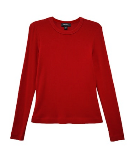 Karen Kane Ribbed Crew Neck Tee