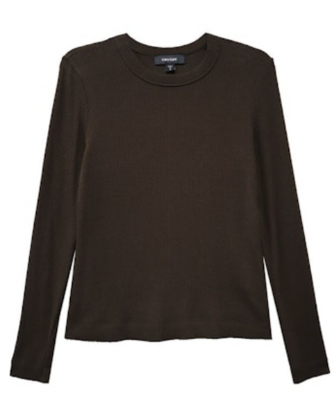 Karen Kane Ribbed Crew Neck Tee