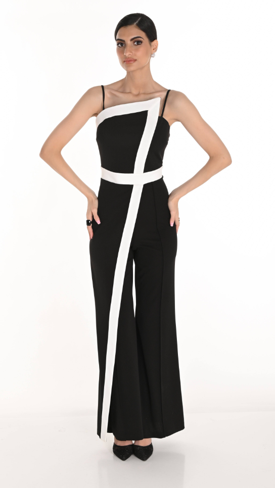 Frank Lyman Color Block Square Neck Jumpsuit