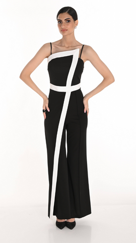 Frank Lyman Color Block Square Neck Jumpsuit