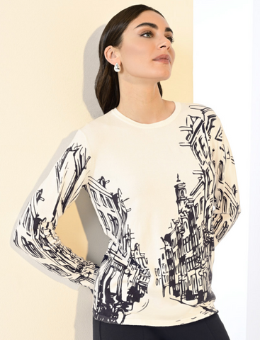 I'Cona City Print Sweater