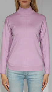Metric Knits Lilac Mock Neck Pullover Sweater