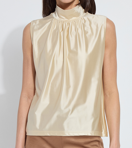 Lysse Marcia Silky Cream Turtleneck Top