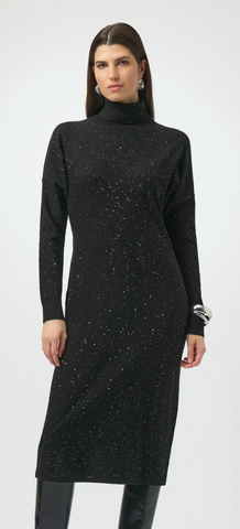 JR Sequined Sweater Turtleneck Sheath Dress