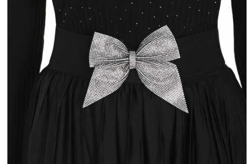 Frank Lyman Crystal Bow Belt