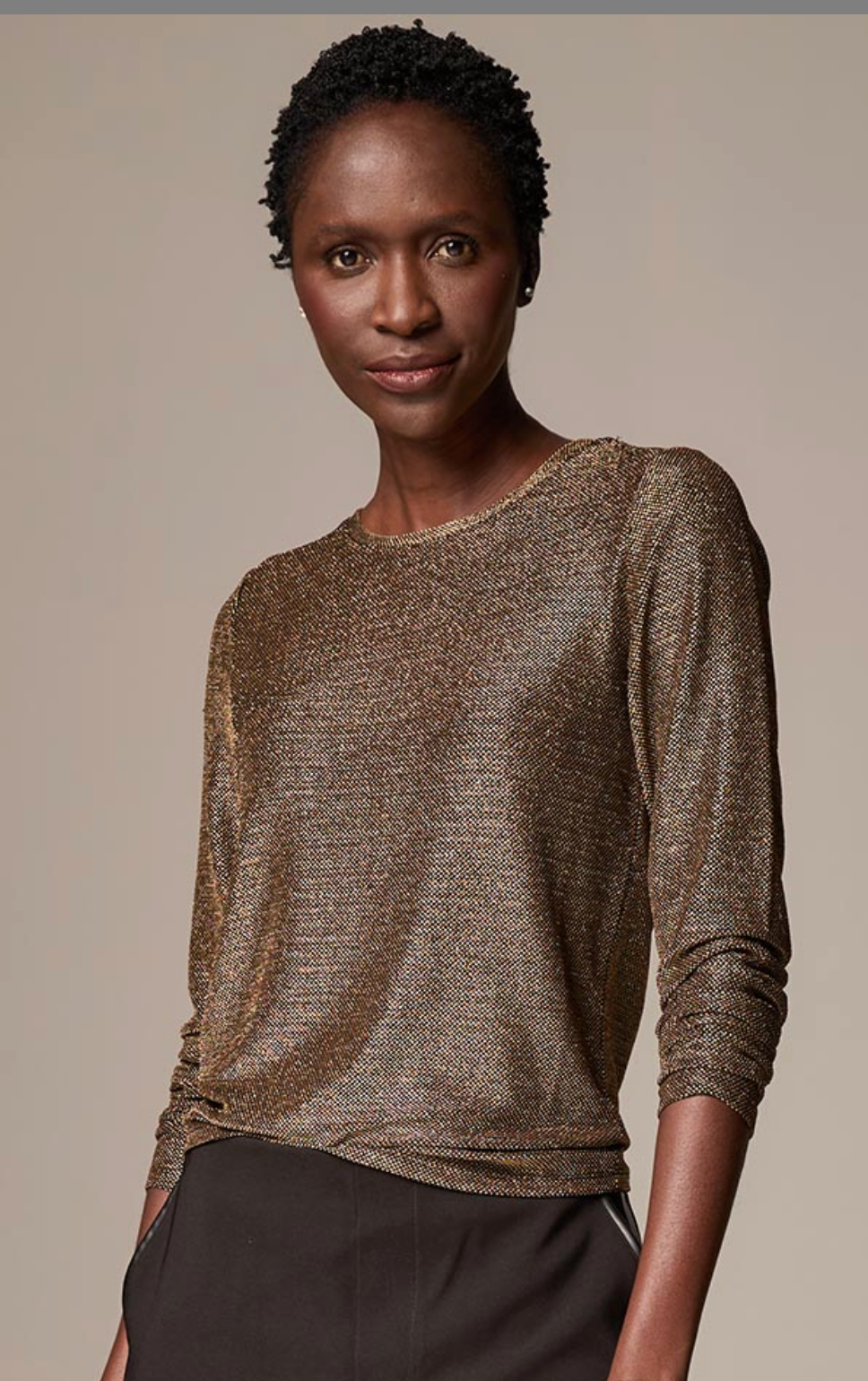 Nic And Zoe Diamonte Copper knit Top