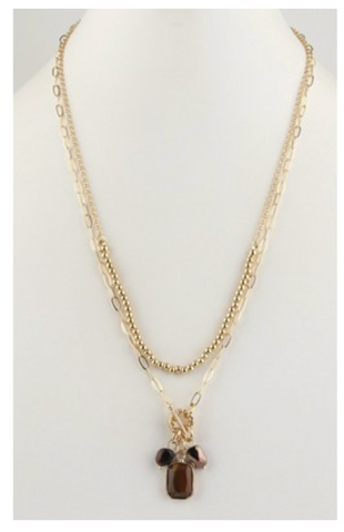 MB Dell Gold Jasper Necklace