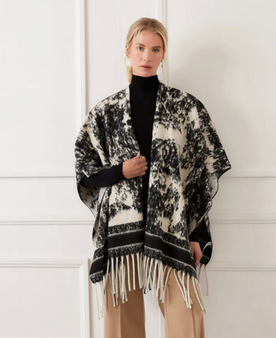 Karen Kane Fringe Poncho