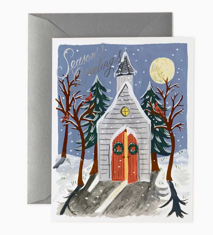 Rifle Paper Winter Chapel Greeting Card