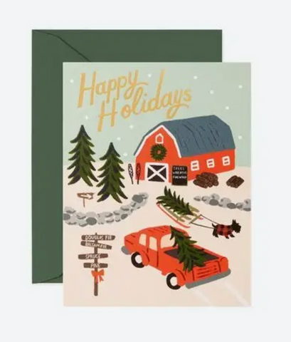 Rifle Paper Holiday Tree Farm Card
