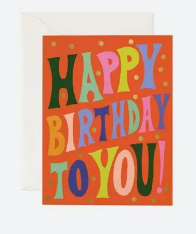Rifle Paper Groovy Birthday Card