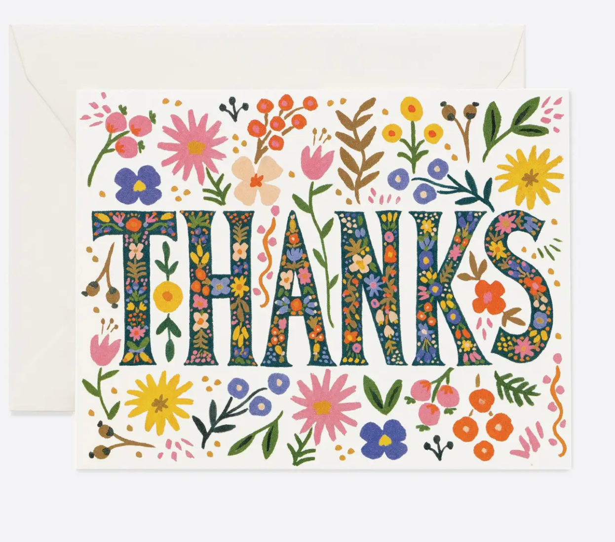 Rifle Paper Floral Thanks Card
