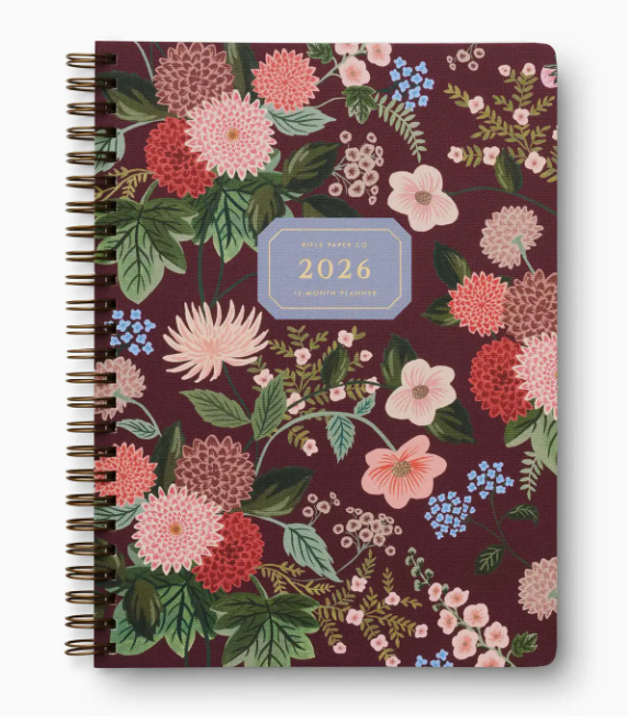 Rifle Paper 2026 Dahlia 12 Month Spiral Planner