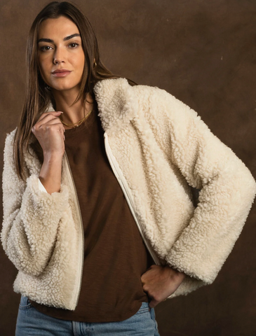 Dylan Teddy Oatmeal Jacket