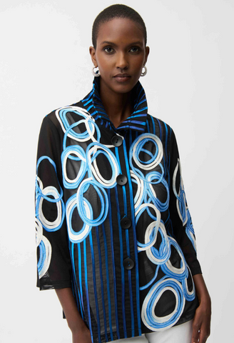 JR Satin And Mesh Jacket With Bell Sleeves