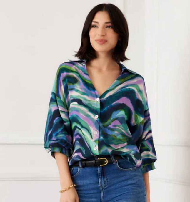 Karen Kane Print Blouse