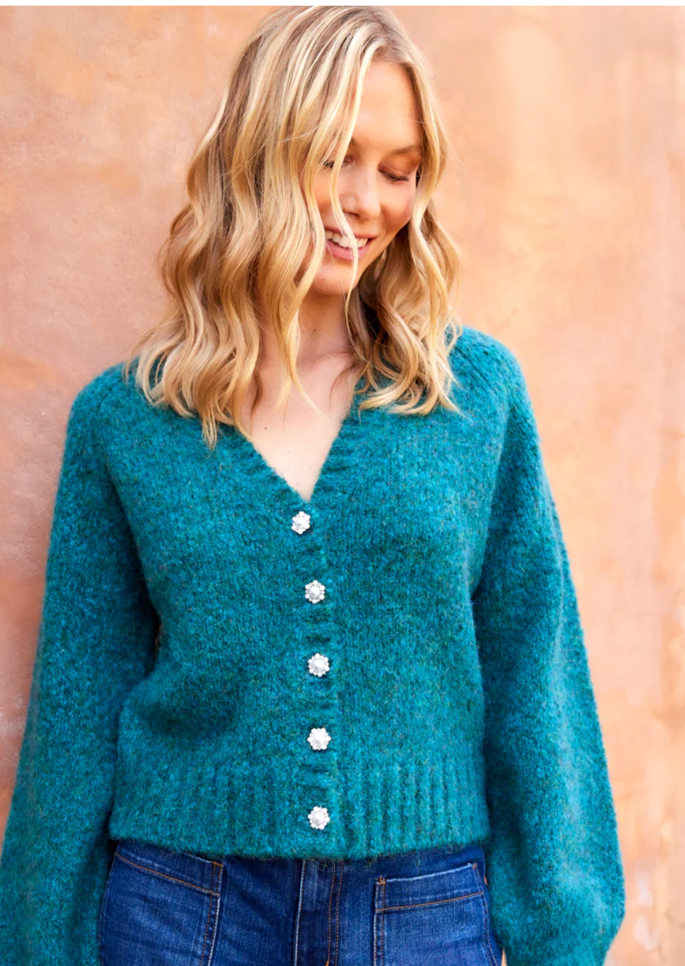 Karen Kane Pearl Button Cardigan